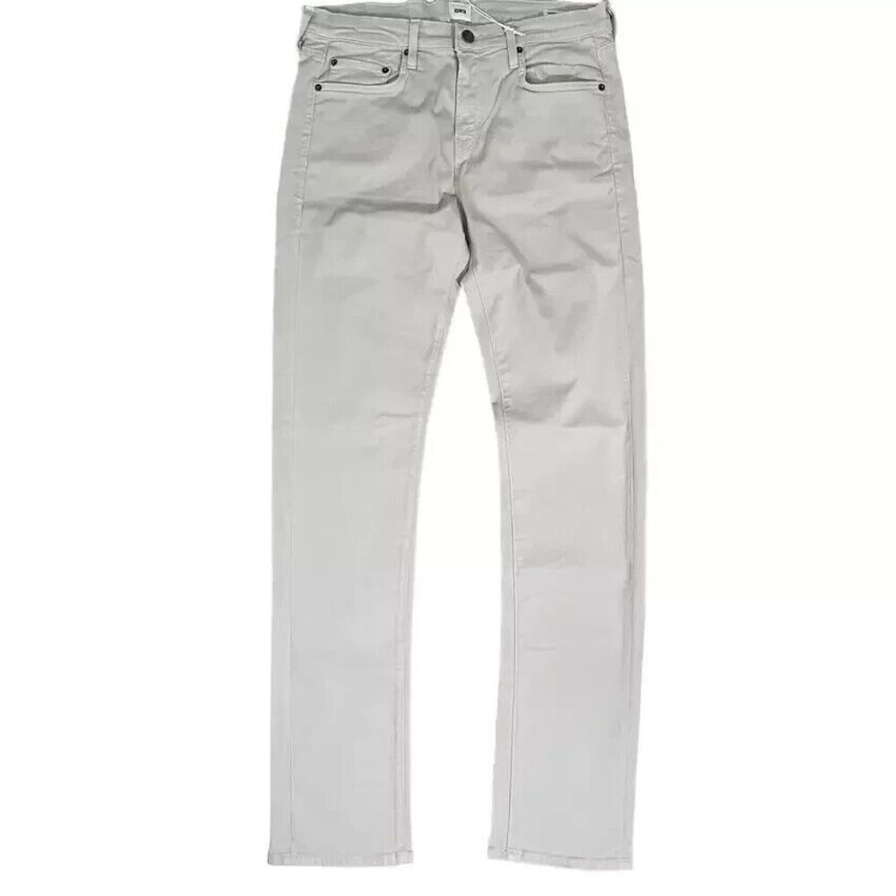 $168 Edwin Endurance Maddox Men's Grey Stone Chino Fit Jeans Sz 29 x 33 NEW